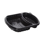 2 Bölmeli Kapaklı Gıda Kabı (Sıcağa Dayanıklı) - Görsel 2