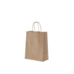 Burgu Saplı Kraft Çanta Mini Boy 20x10x27 cm